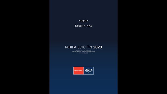 Descubre las últimas novedades GROHE  en su nueva Tarifa 2023